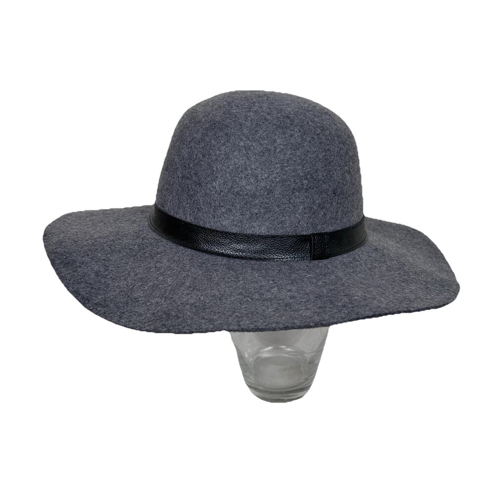NWT Bass 100% wool gray felt womens sun hat style #105797 Bohemian Cottagecore
